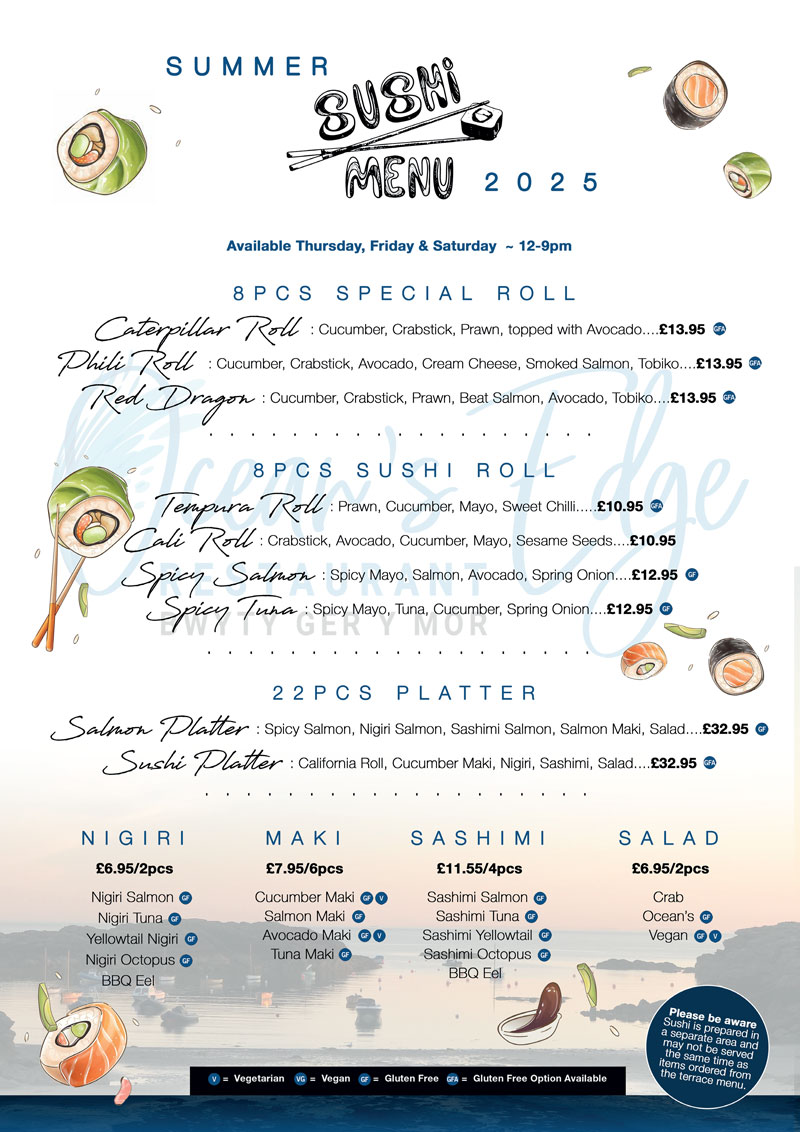 terrace menu